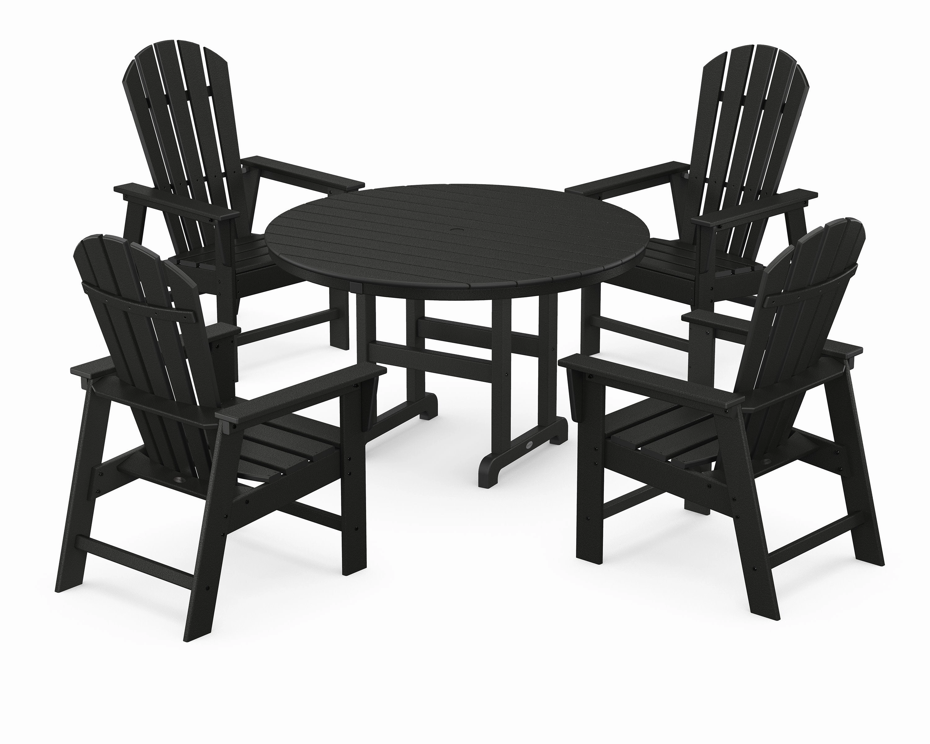 South Beach 5-Piece Round Farmhouse Dining Set