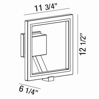 Square 1-Light LED Outdoor Wall Mount