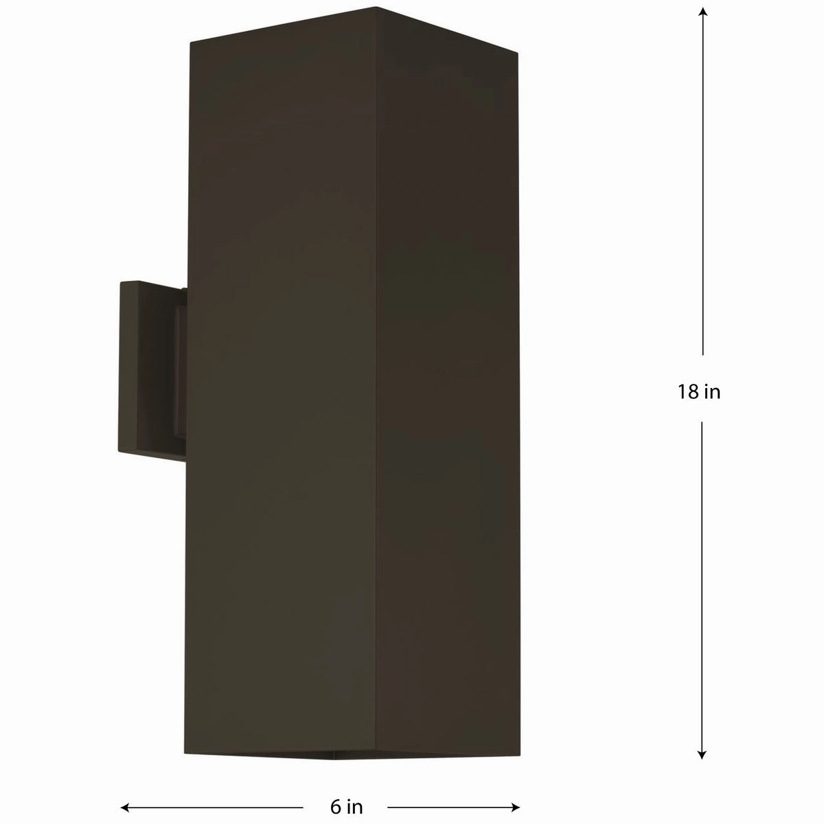 Square Two Light Wall Lantern Antique Bronze