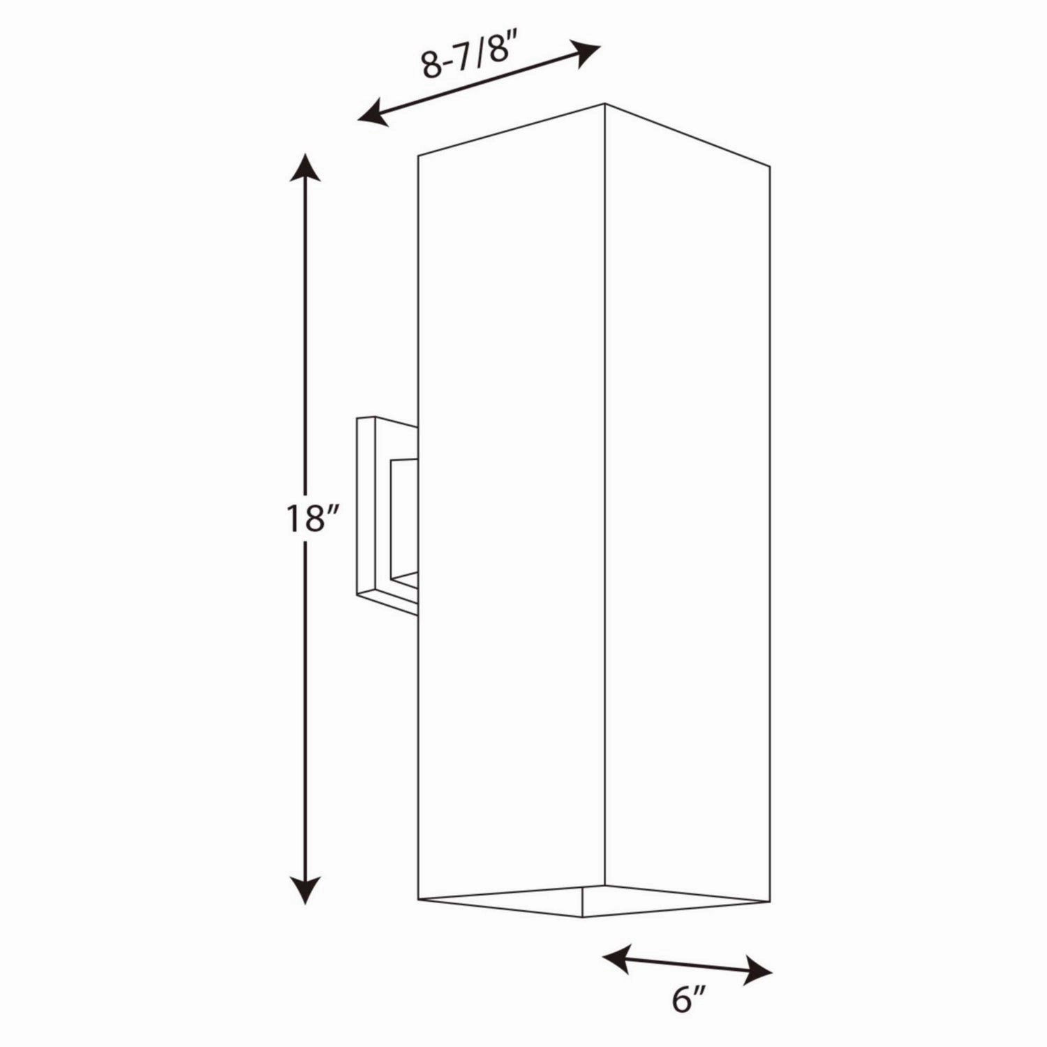 Square Two Light Wall Lantern White