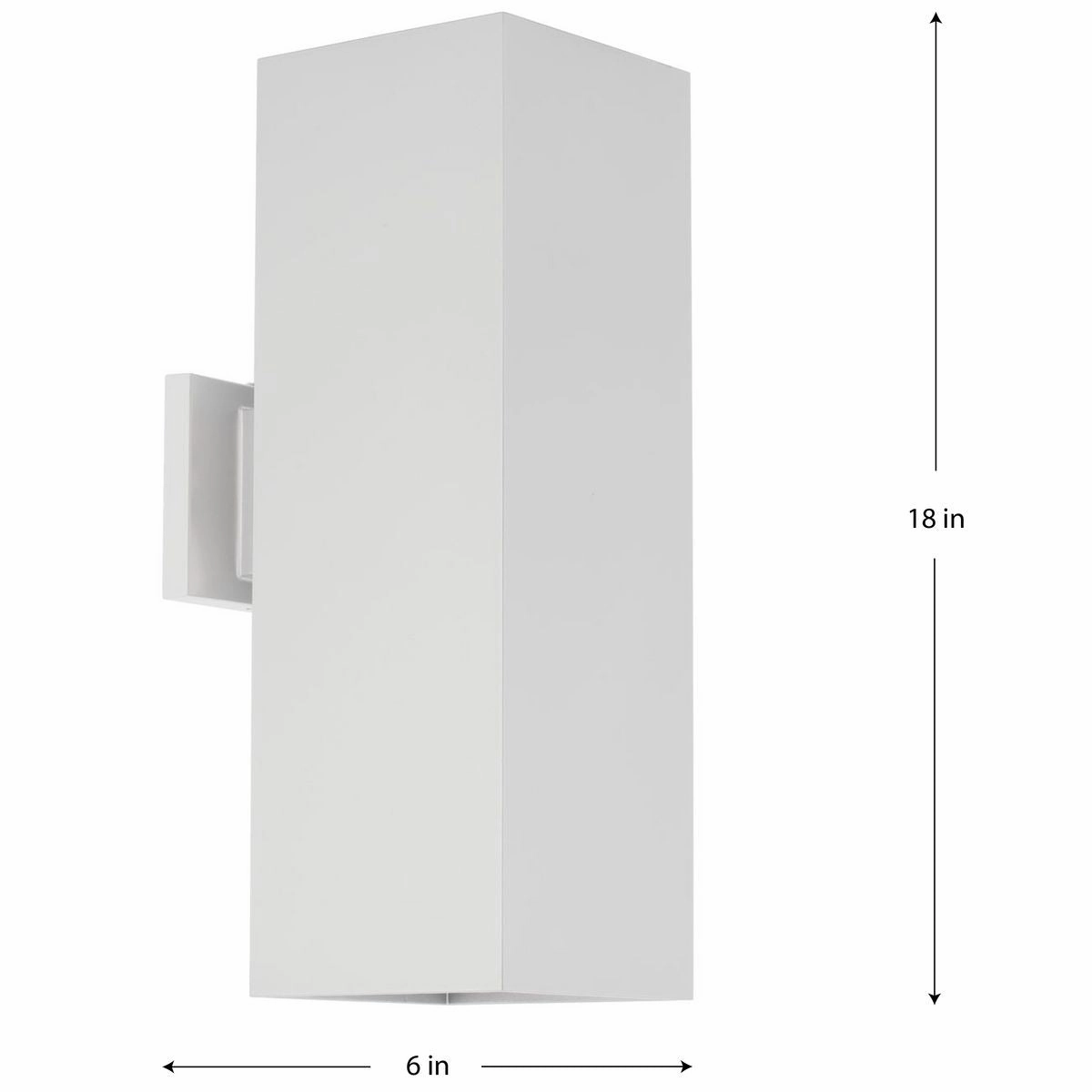 Square Two Light Wall Lantern White