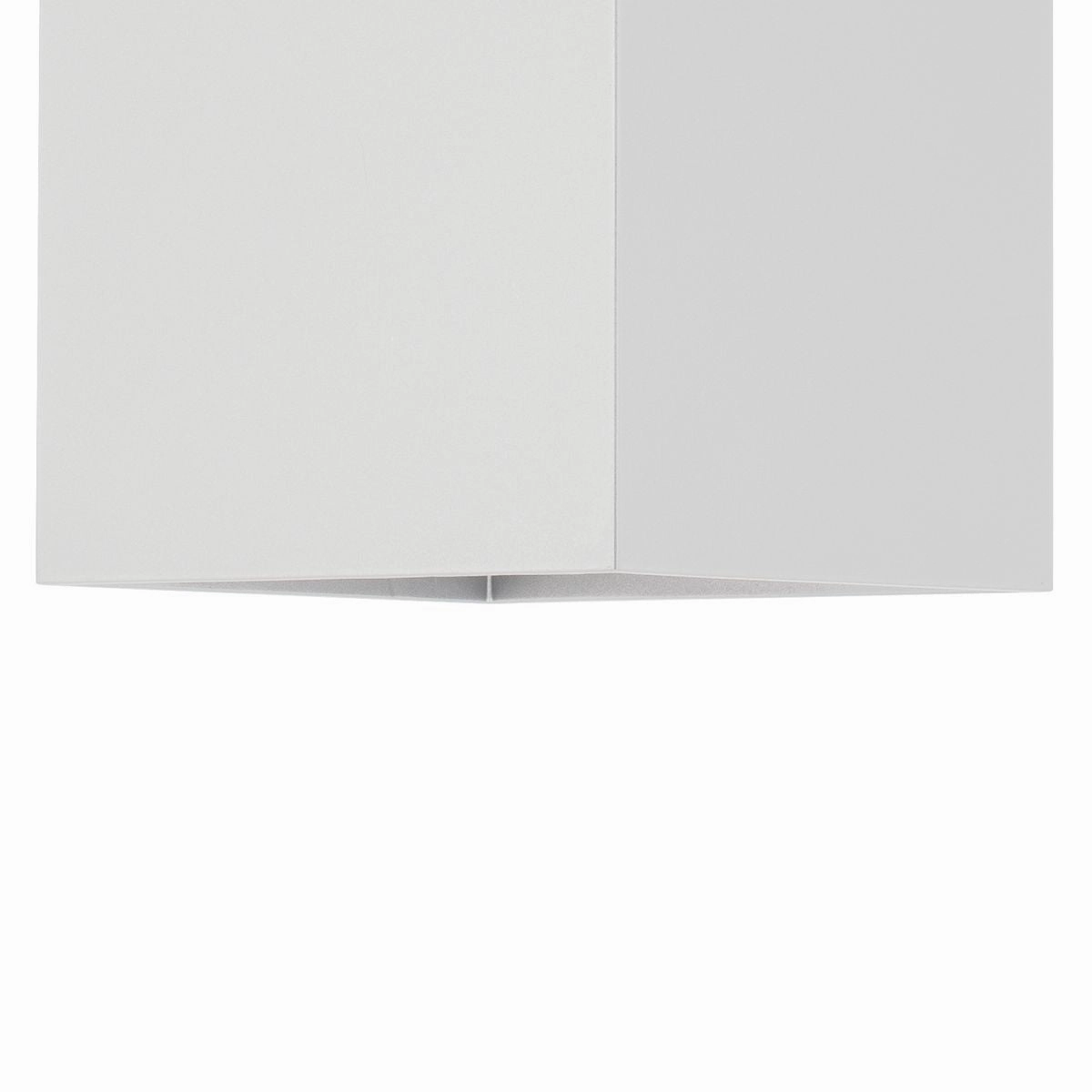 Square Two Light Wall Lantern White