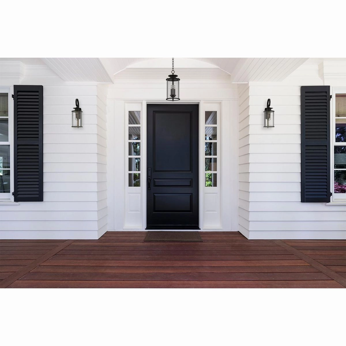 Squire One Light Wall Lantern Black