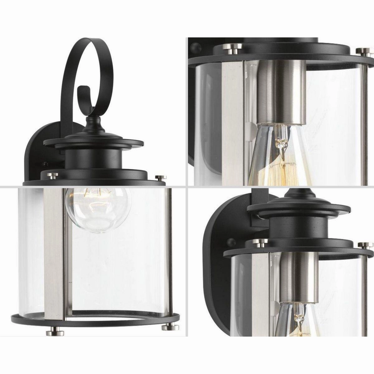 Squire One Light Wall Lantern Black