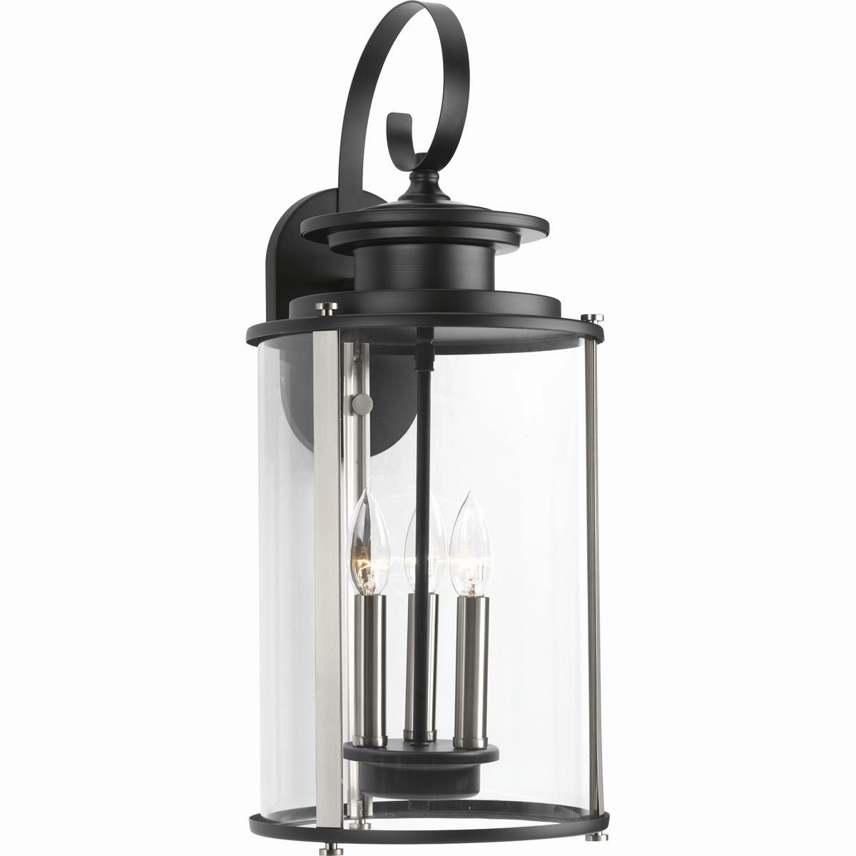 Squire Three Light Large Wall Lantern Black