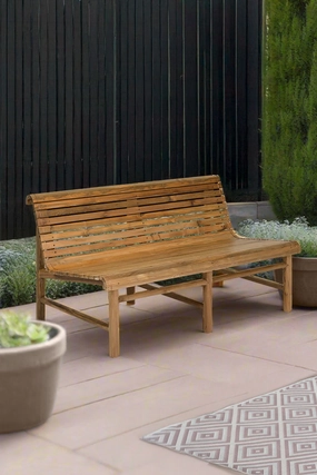 Station Bench Style Wooden Garden Benchoutdoor garden decorative ornaments