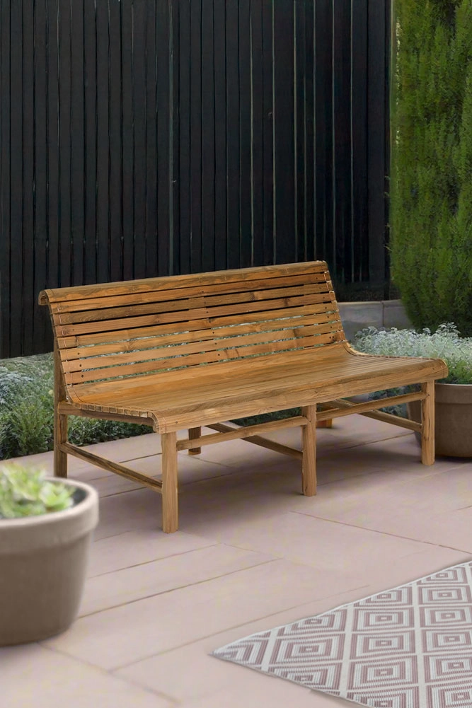 Station Bench Style Wooden Garden Benchoutdoor garden decorative ornaments