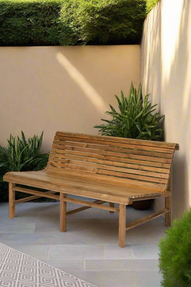 Station Bench Style Wooden Garden Bench
