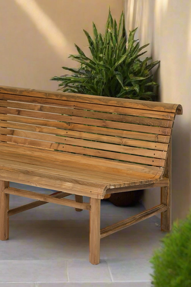 Station Bench Style Wooden Garden Bench