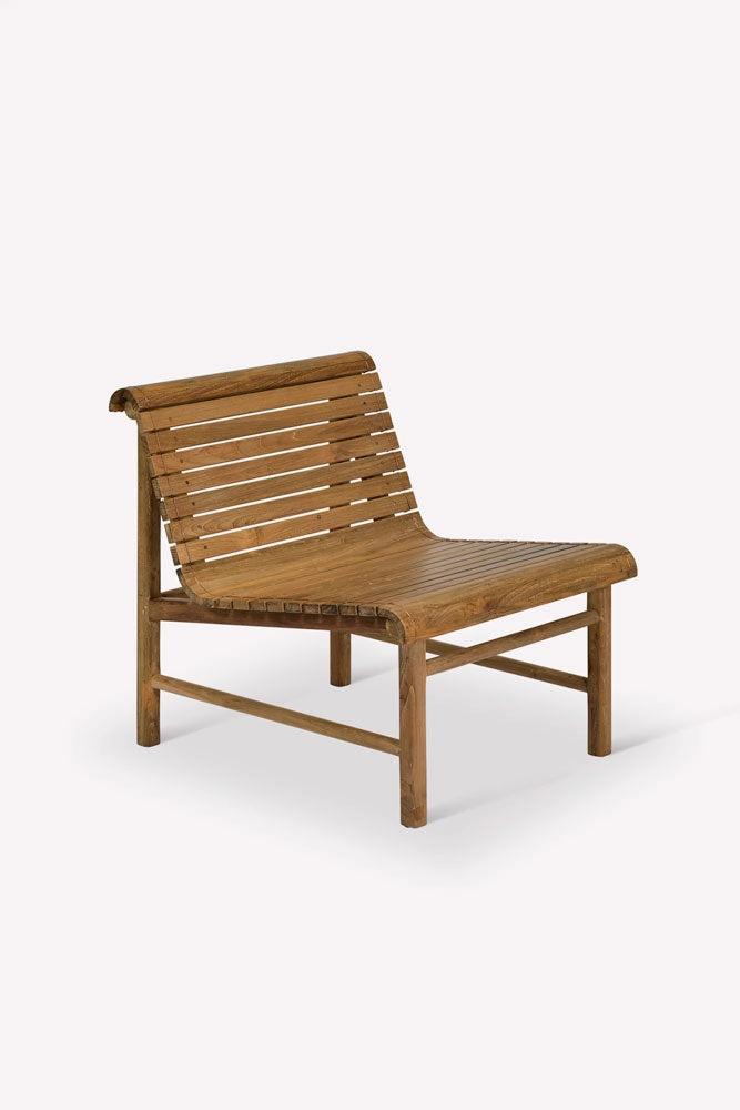 Station Bench Style Wooden Garden Chair