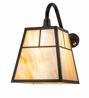 Stillwater One Light Wall Sconce Craftsman Brown/Gloss BlackOutdoor wall sconces with motion sensor