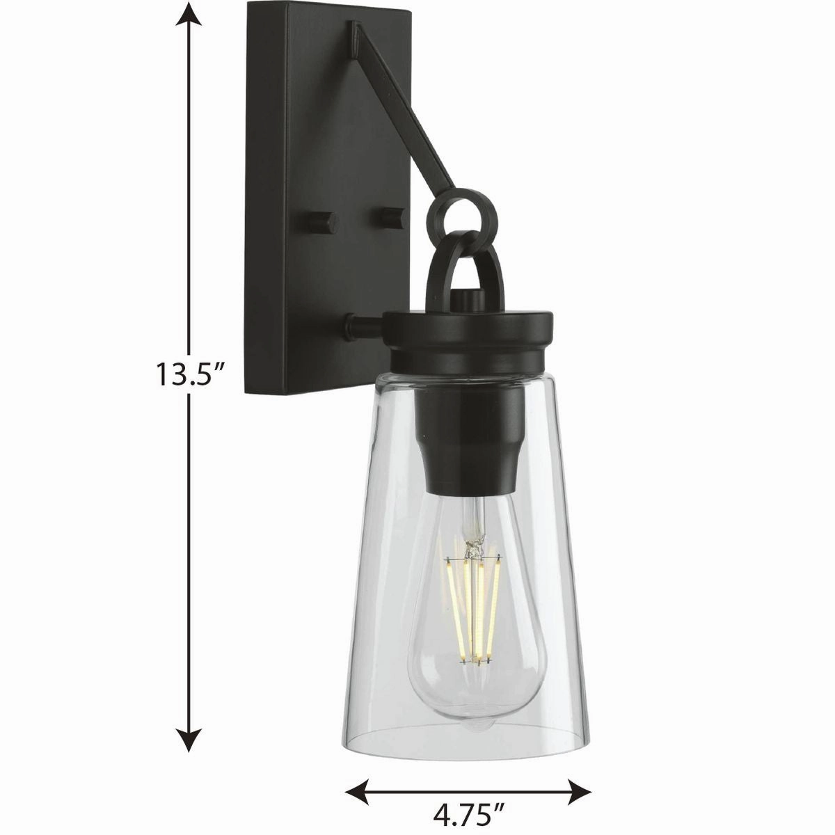 Stockbrace One Light Wall Bracket Matte Black