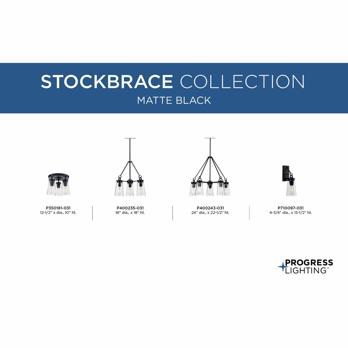 Stockbrace One Light Wall Bracket Matte Black