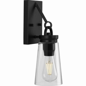 Stockbrace One Light Wall Bracket Matte BlackOutdoor wall sconces with motion sensor