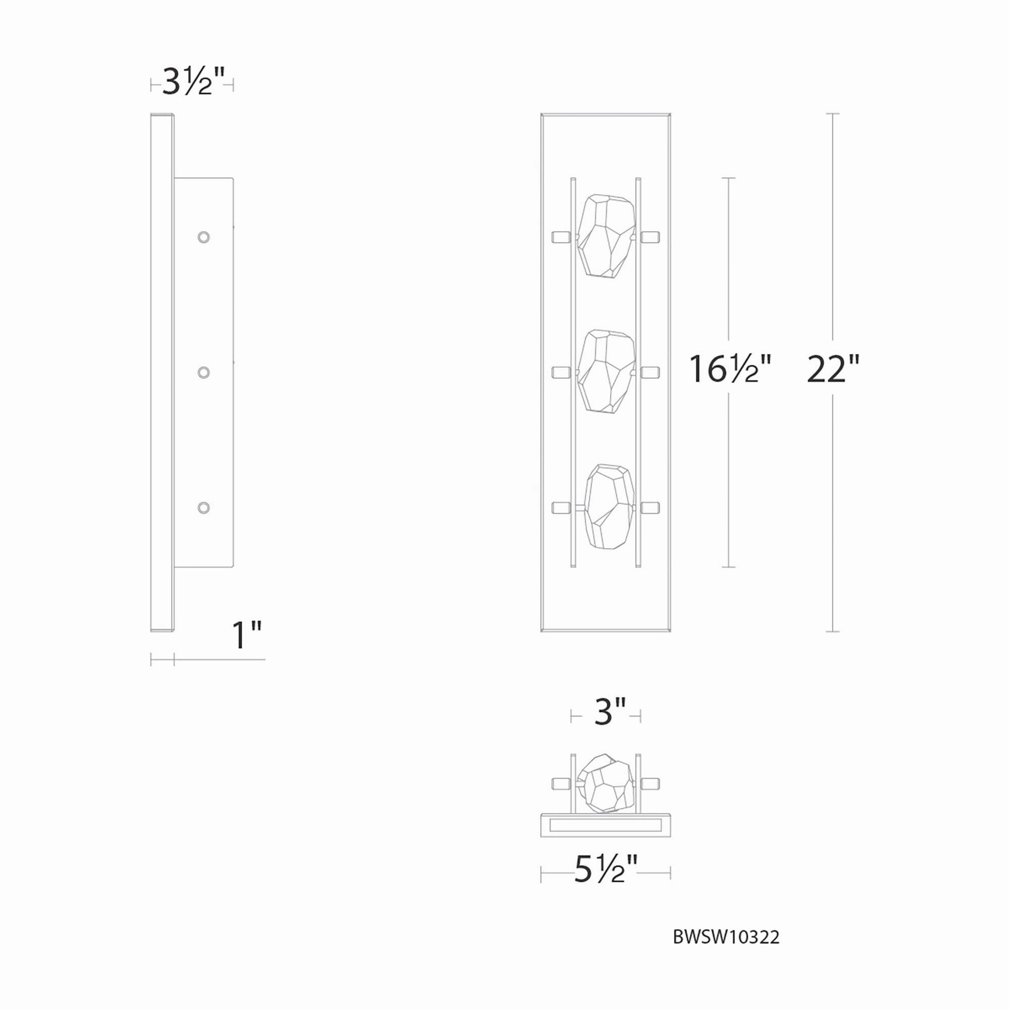 Strata 22" LED Outdoor Wall Sconce