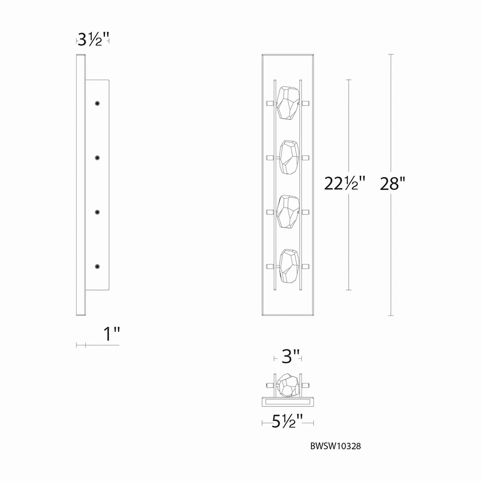 Strata 28" LED Outdoor Wall Sconce