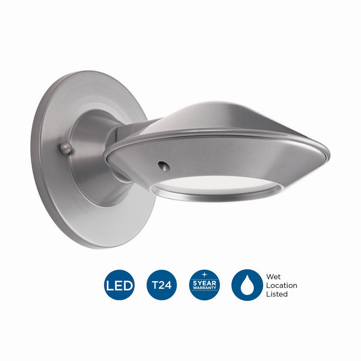 Strata Led LED Wall Lantern Metallic Gray