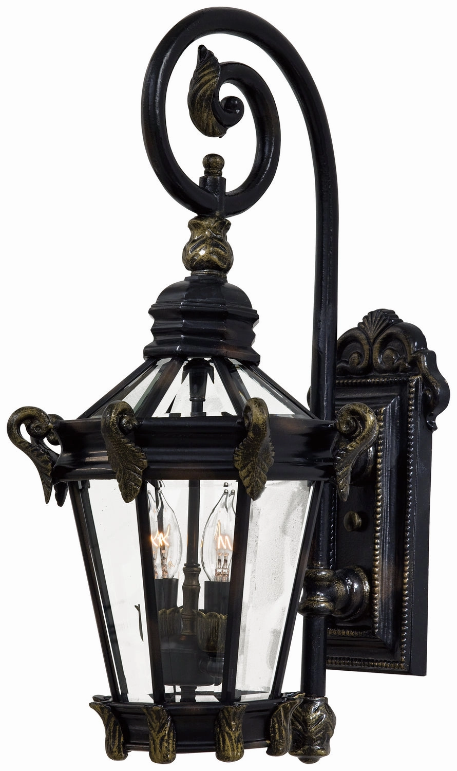 Stratford Hall Two Light Wall Mount Heritage W/ Gold HighlightsOutdoor wall sconces with motion sensor