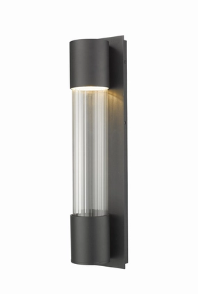 Striate LED Outdoor Wall Mount BlackOutdoor wall sconces with motion sensor