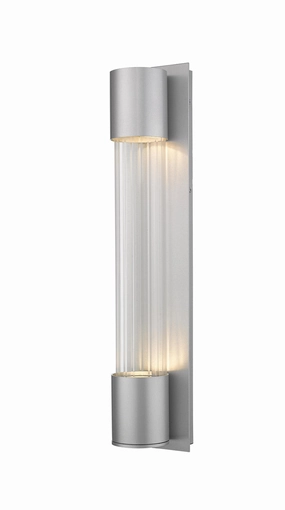 Striate LED Outdoor Wall Mount SilverOutdoor wall sconces with motion sensor