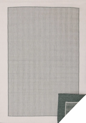Summer Breeze 5'3" x 7'7" Outdoor Chevron Border Rug - Green, Whiteoutdoor patio furniture set
