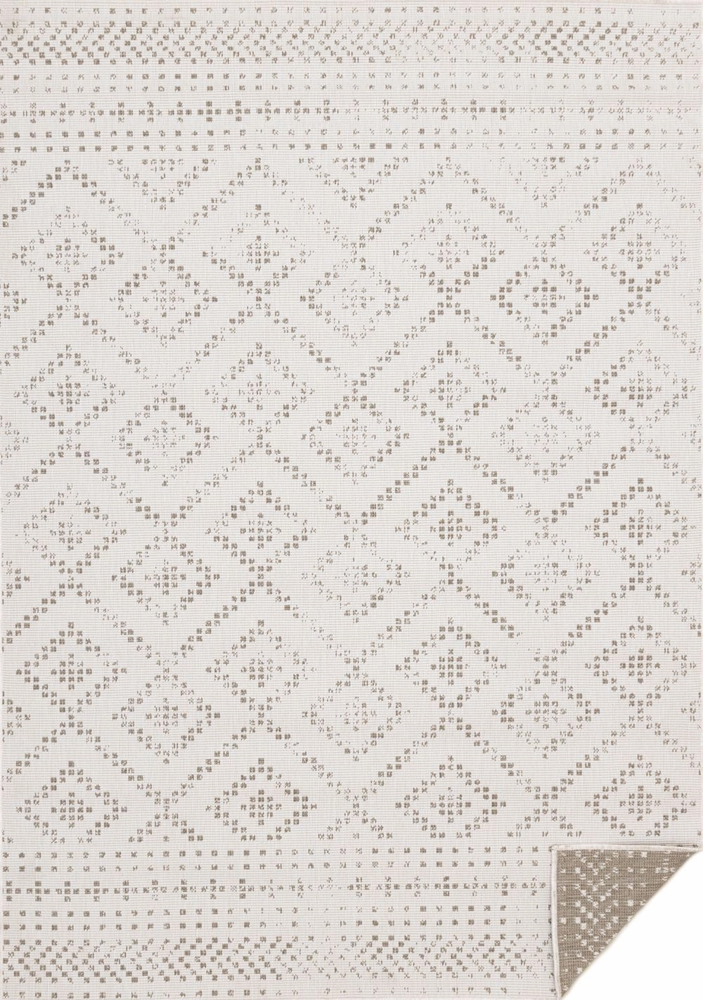 Summer Breeze 5'3" x 7'7" Outdoor Reversible Diamond Pattern - Beige, Creamoutdoor patio furniture set