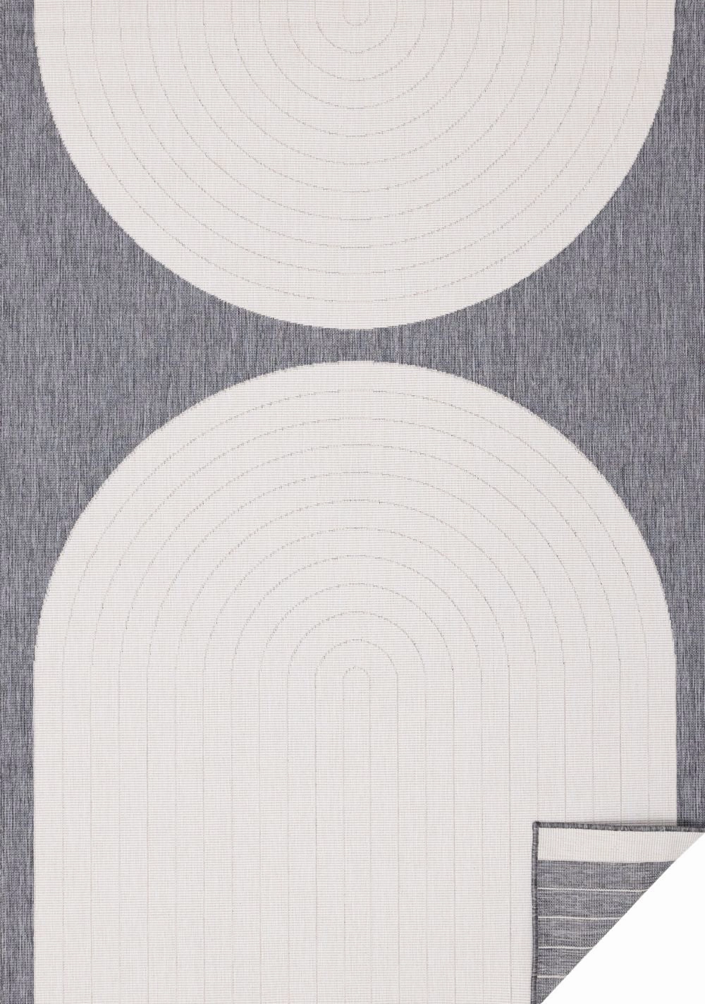 Summer Breeze 5'3" x 7'7" Outdoor Rug Double Arches - Grey, Whiteoutdoor patio furniture set