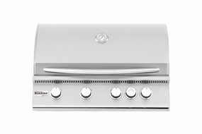 Summerset Sizzler 32" 4-Burner Built-In Gas Grill SIZ32 professional outdoor BBQ grill set