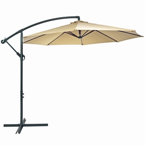 Sunnydaze 10' Offset Patio Umbrella with Cantilever and Cross Baseadjustable height outdoor parasol