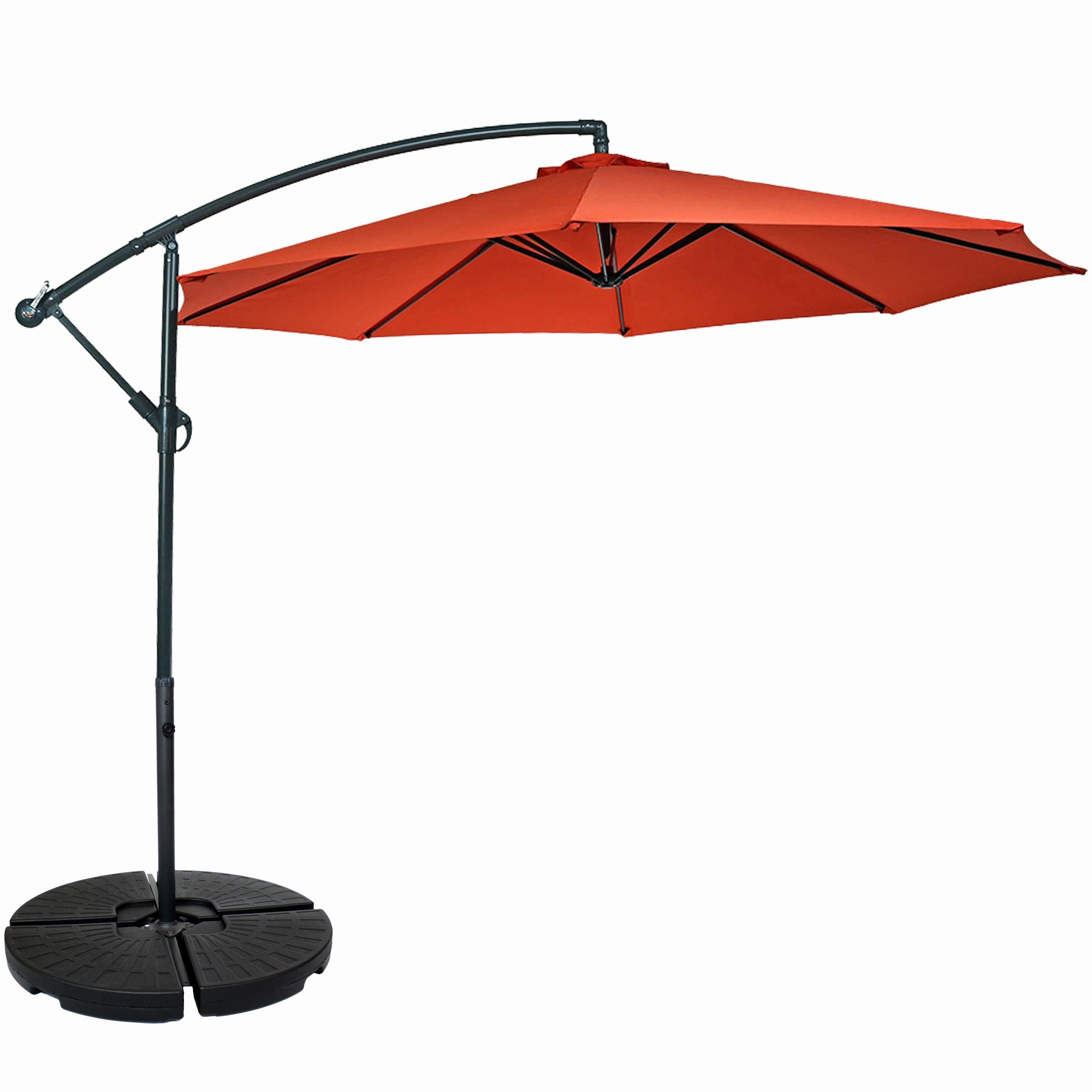 Sunnydaze 10' Offset Patio Umbrella with Cantilever and Cross Base