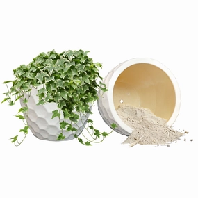 Sunnydaze 11.25" Ceramic Planter Set of 2 - White Honeycomb Pattern decorative outdoor planter box designs