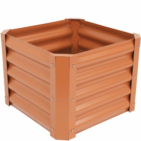 Sunnydaze 22" Square Steel Raised Garden Bed decorative outdoor planter box designs