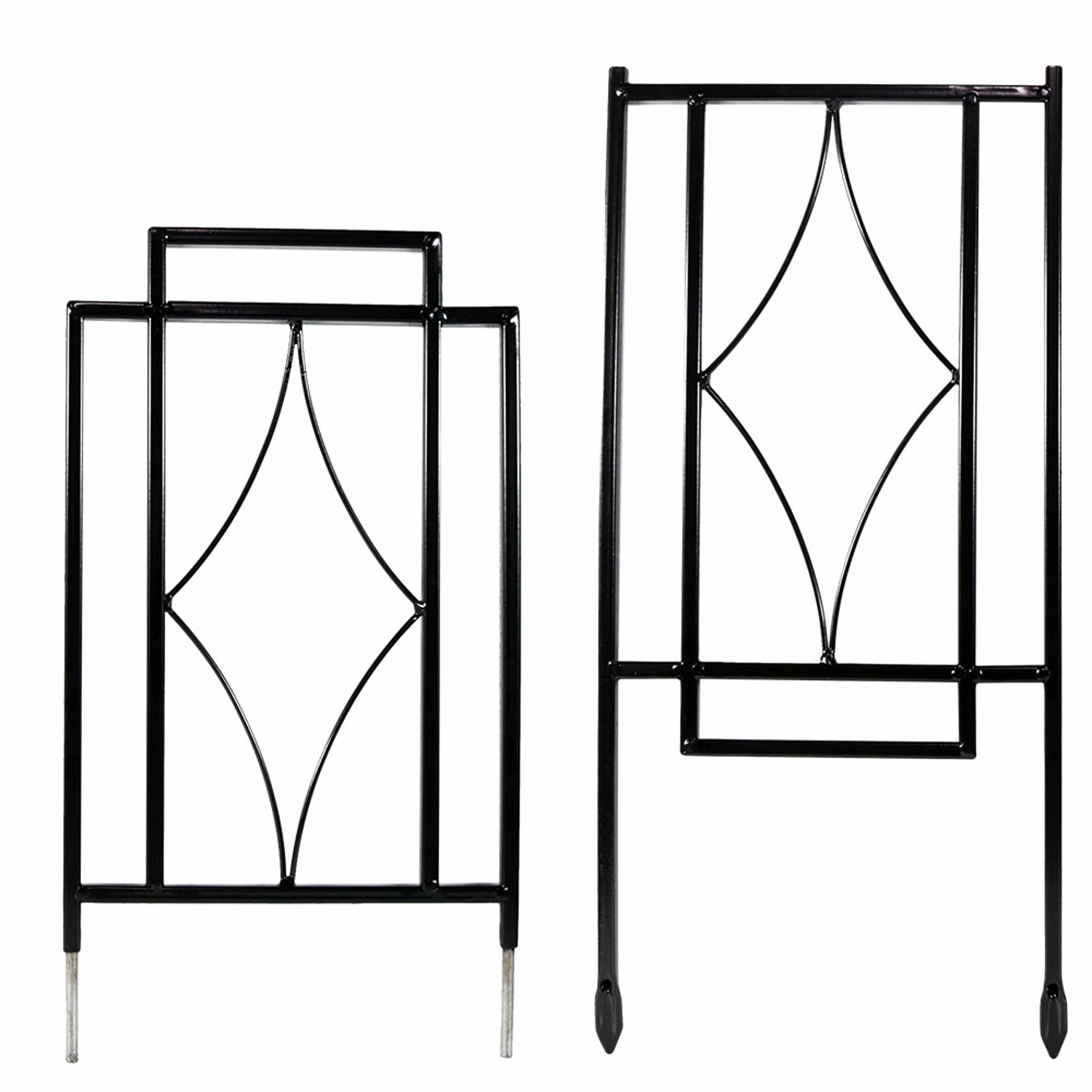Sunnydaze 30" Contemporary Metal Garden Trellis - Set of 2