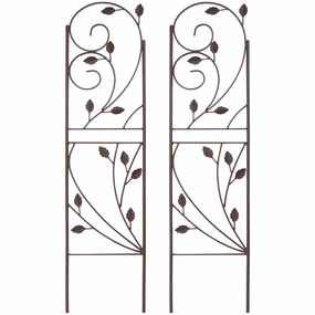 Sunnydaze 32" Rustic Plant Design Garden Trellis - Set of 2 decorative outdoor planter box designs
