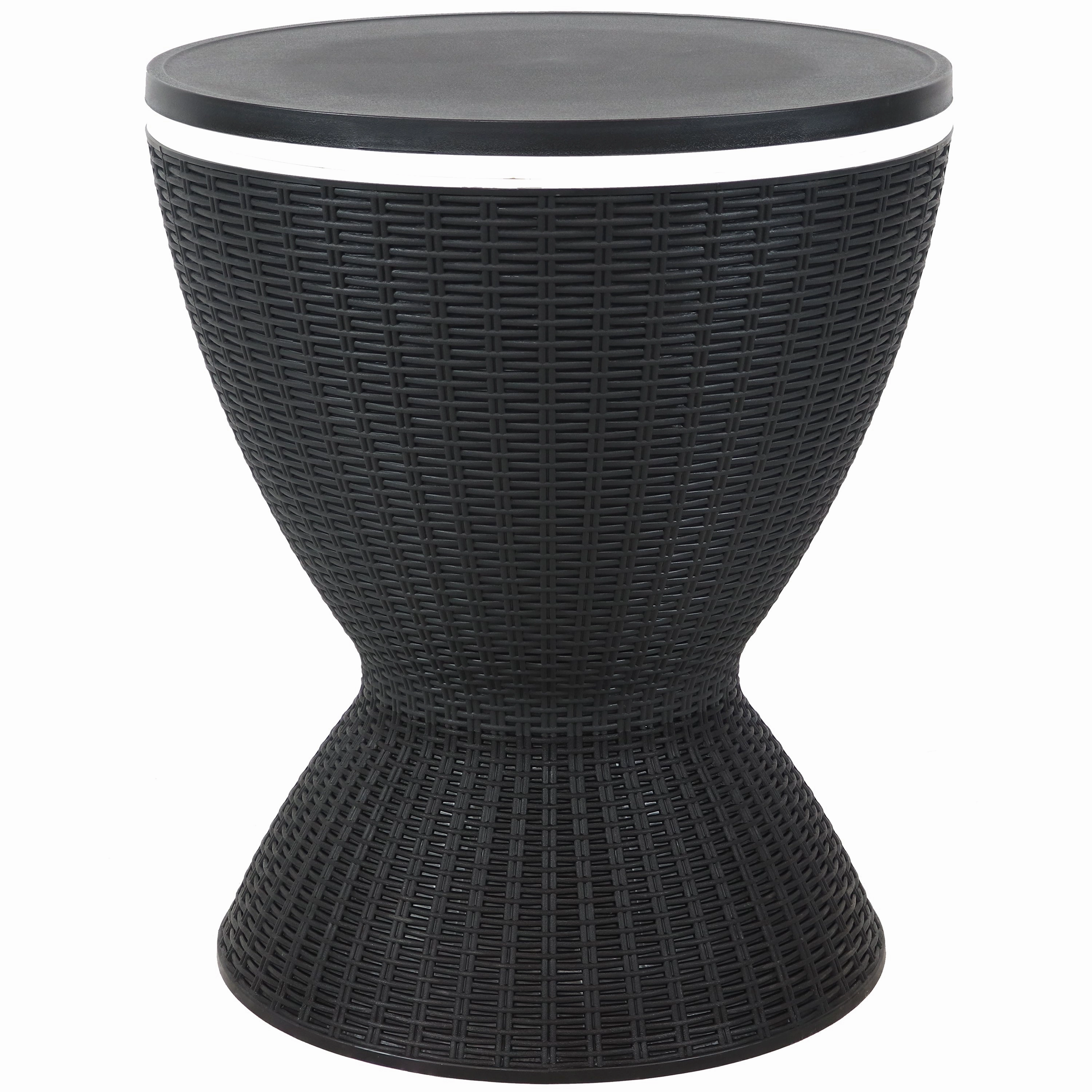 Sunnydaze 3-in-1 Rattan Outdoor Bar Table with Cooler - Phantom Grayoutdoor patio furniture set