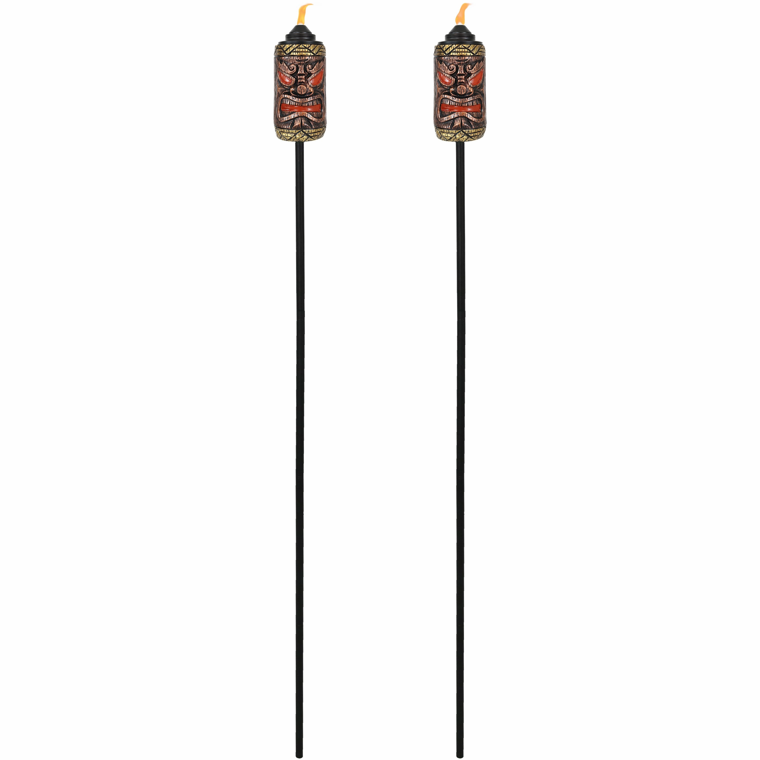 Sunnydaze 3-in-1 Tiki Face Outdoor Patio Torch