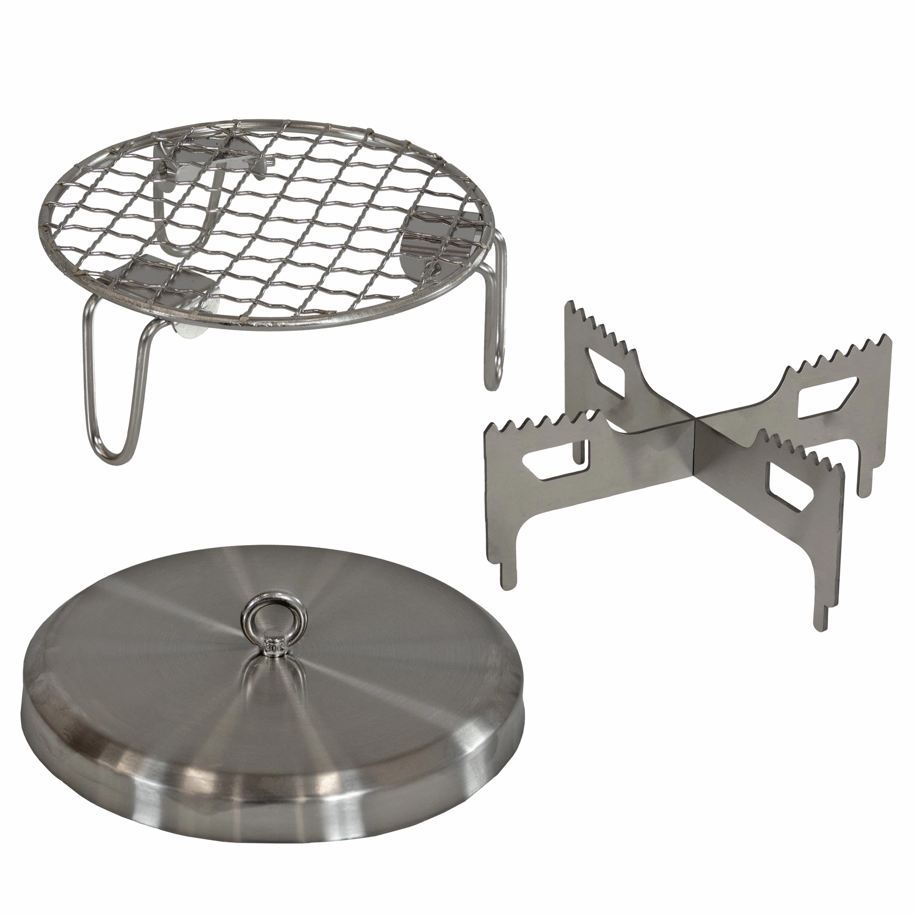Sunnydaze 3-Piece Accessory Kit for Stainless Steel Smokeless Fire Pit - 5.5"portable outdoor fire pit with lid