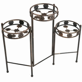 Sunnydaze 3-Tier Folding Plant Stand - 29" decorative outdoor planter box designs
