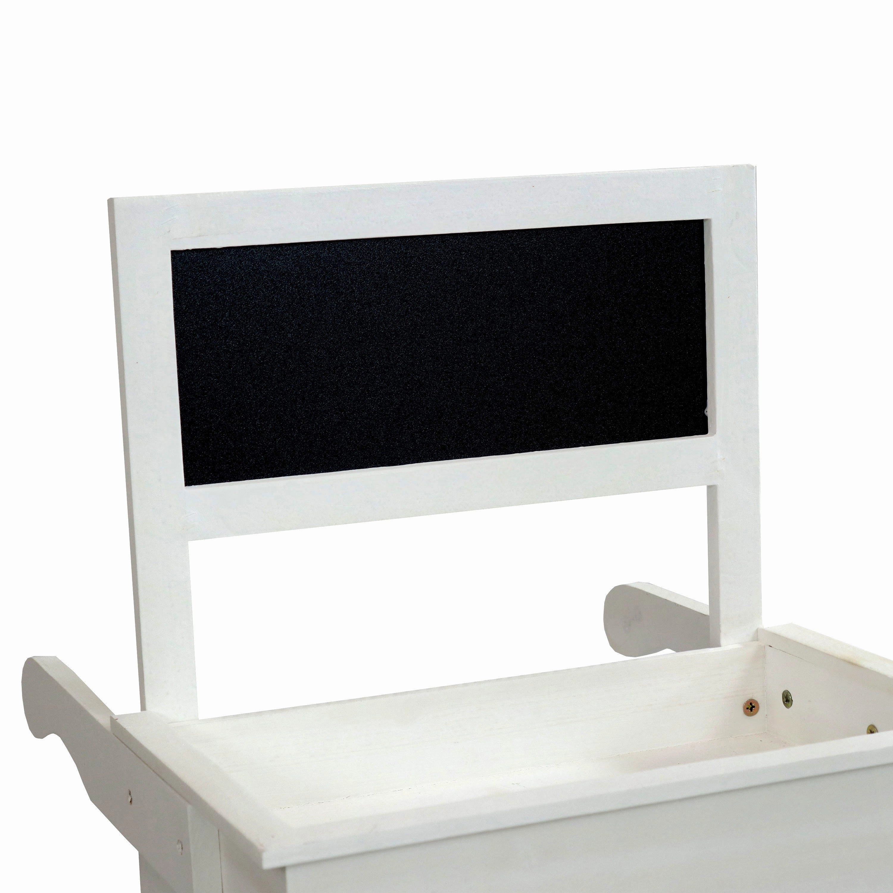 Sunnydaze 3-Tiered Flower Cart Display Stand with Wheels - White