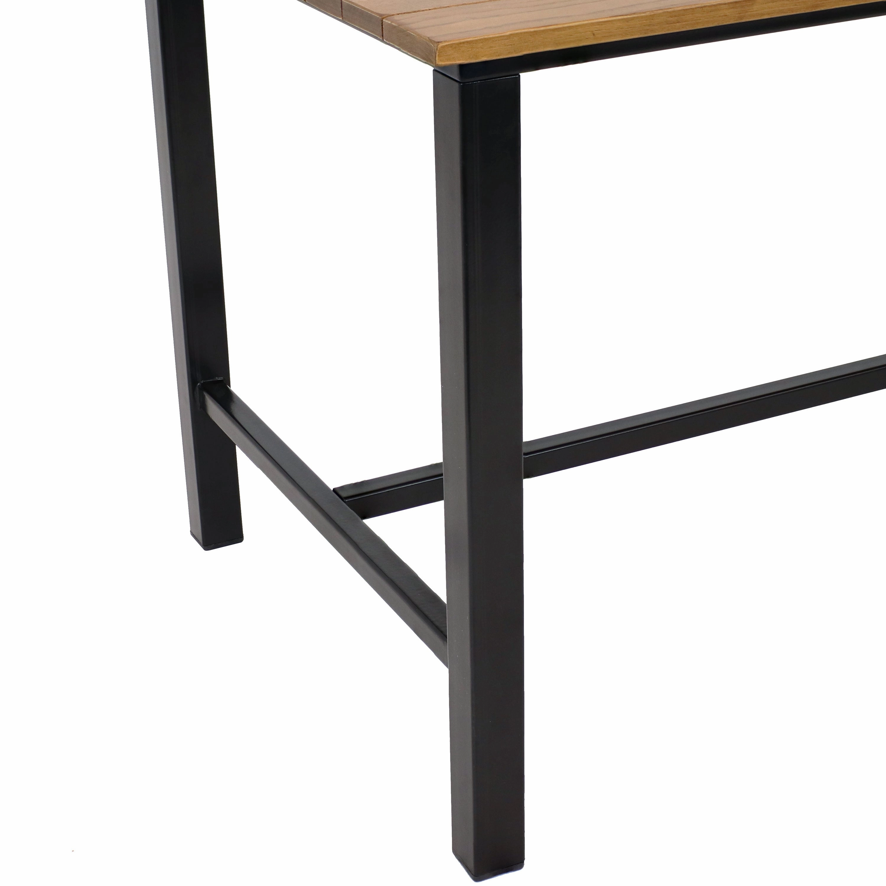 Sunnydaze 47.25" W x 31.25" D European Chestnut Patio Dining Table