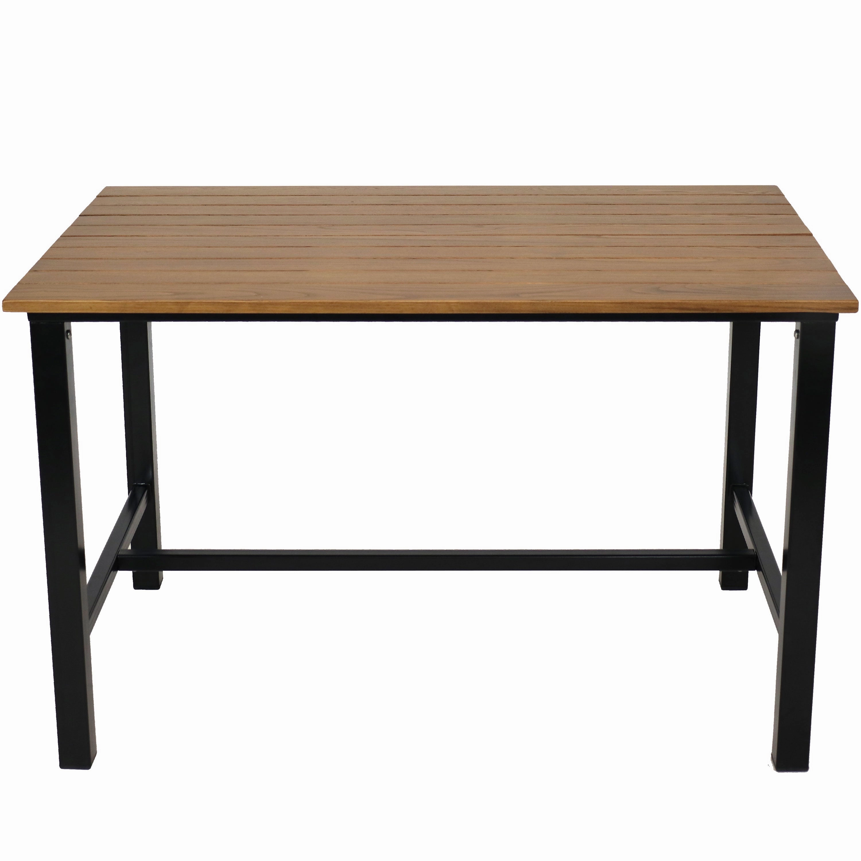 Sunnydaze 47.25" W x 31.25" D European Chestnut Patio Dining Table