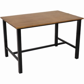 Sunnydaze 47.25" W x 31.25" D European Chestnut Patio Dining Tableoutdoor patio furniture set