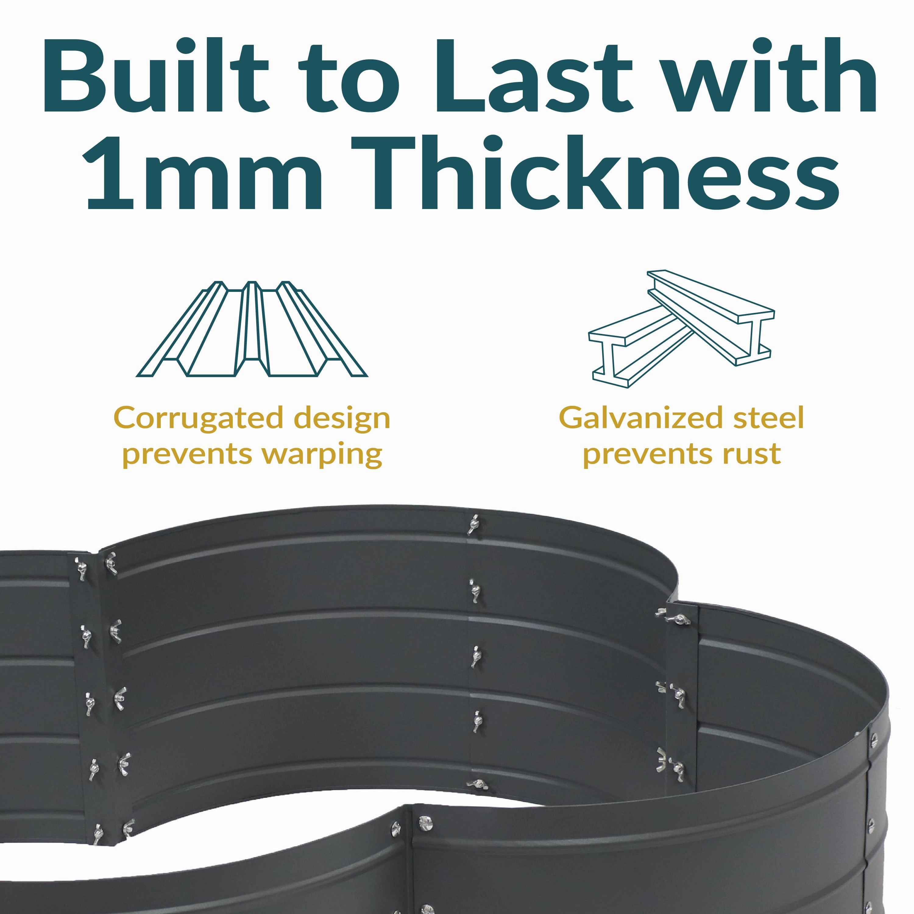 Sunnydaze 4-Leaf Clover-Shaped Galvanized Steel Raised Garden Bed