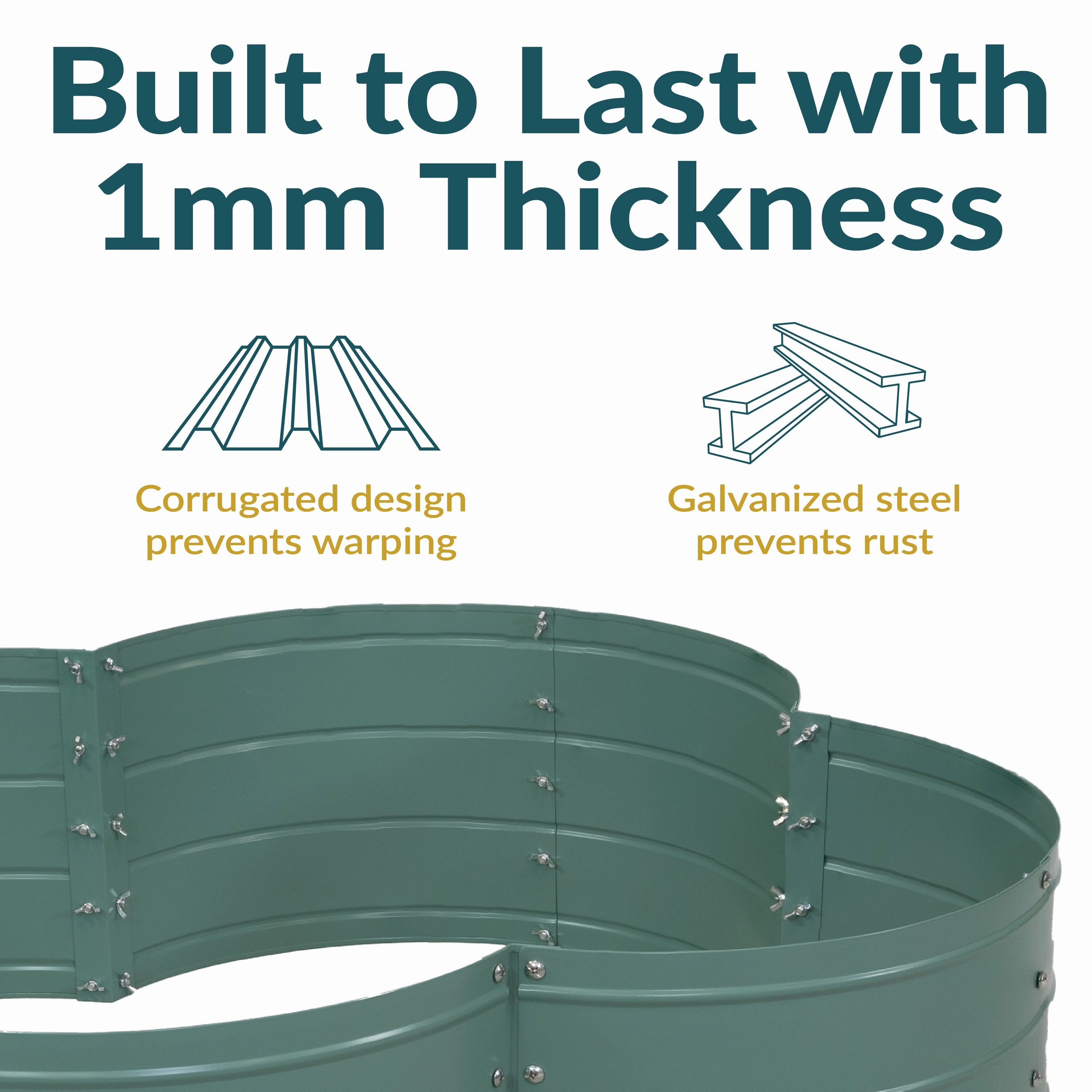 Sunnydaze 4-Leaf Clover-Shaped Galvanized Steel Raised Garden Bed