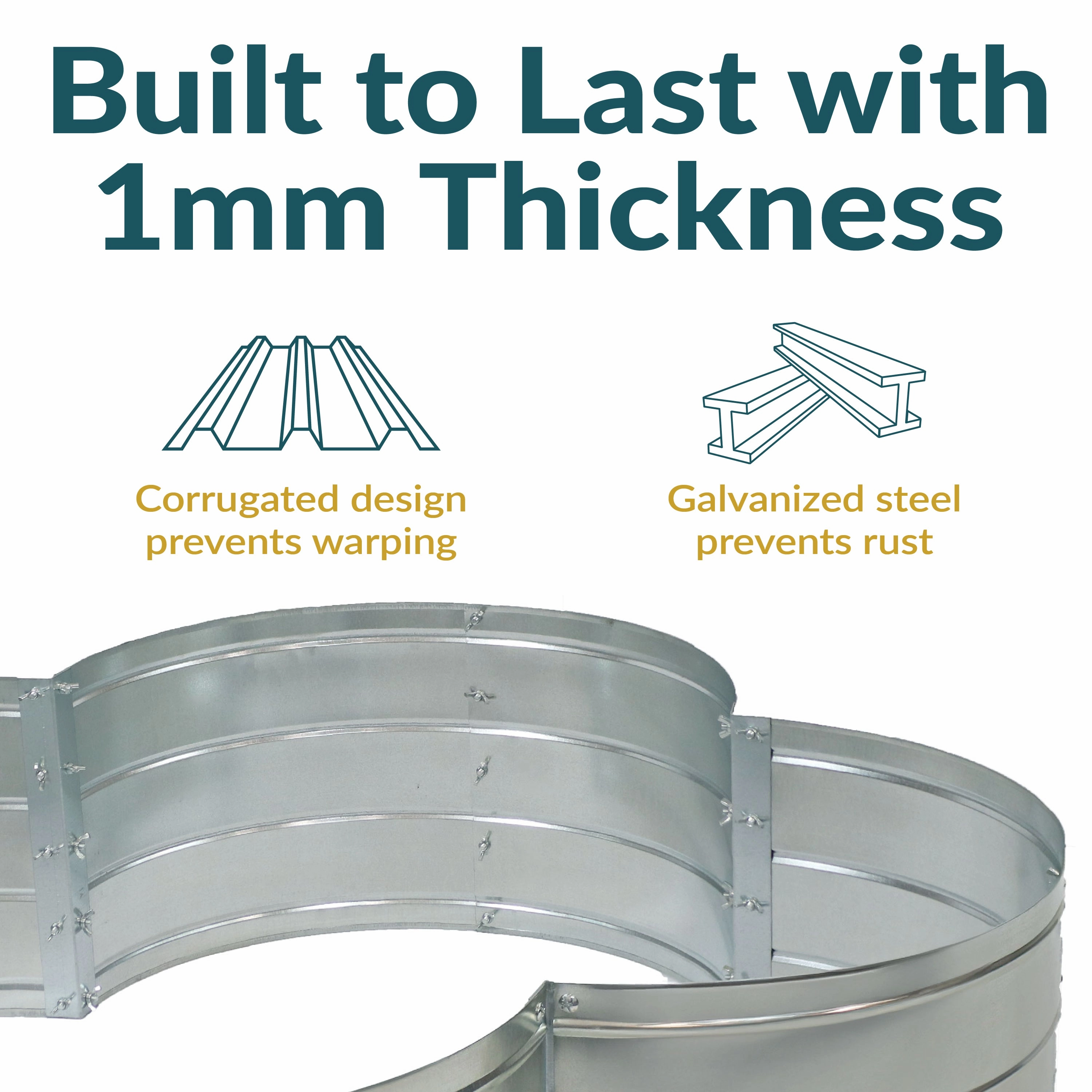 Sunnydaze 4-Leaf Clover-Shaped Galvanized Steel Raised Garden Bed