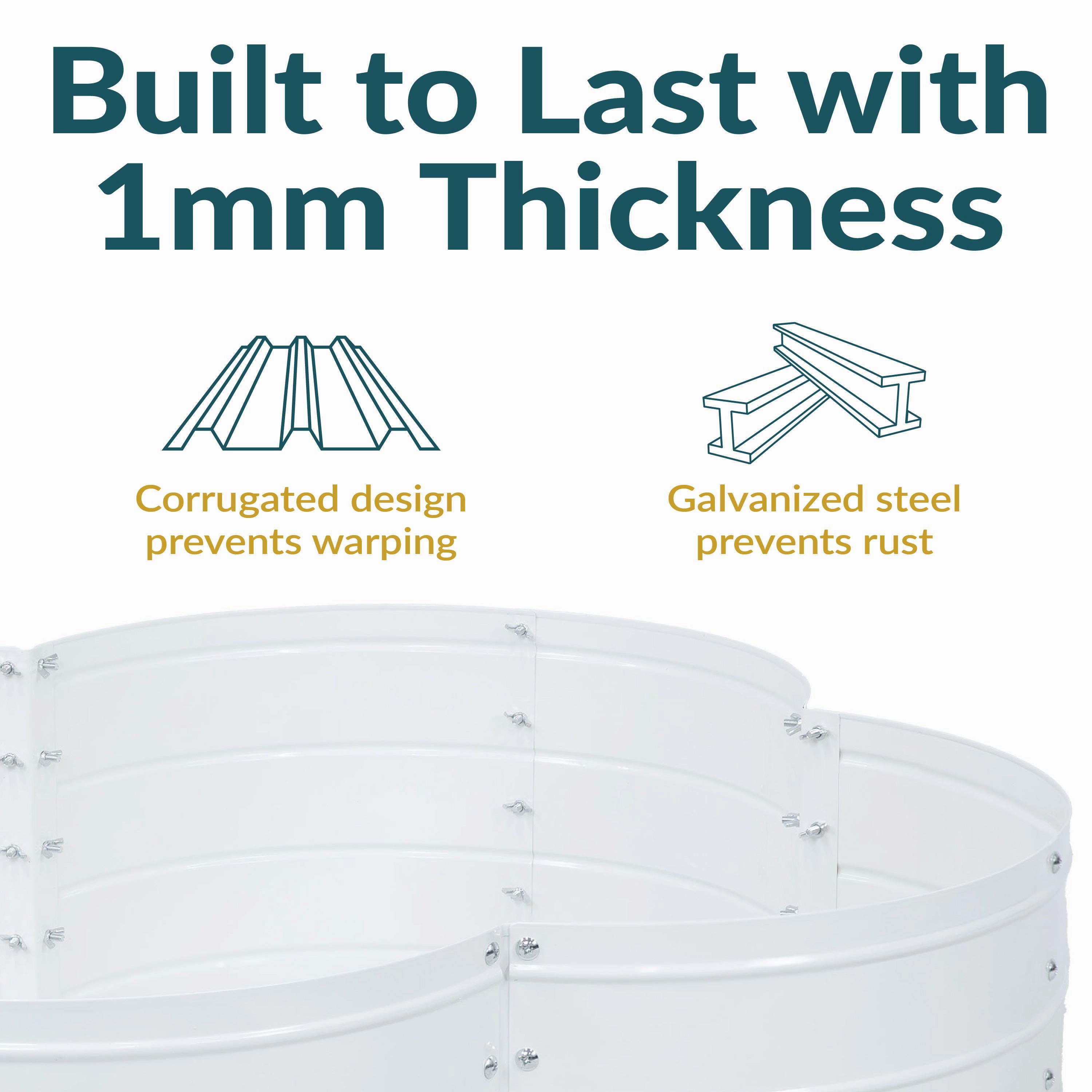 Sunnydaze 4-Leaf Clover-Shaped Galvanized Steel Raised Garden Bed