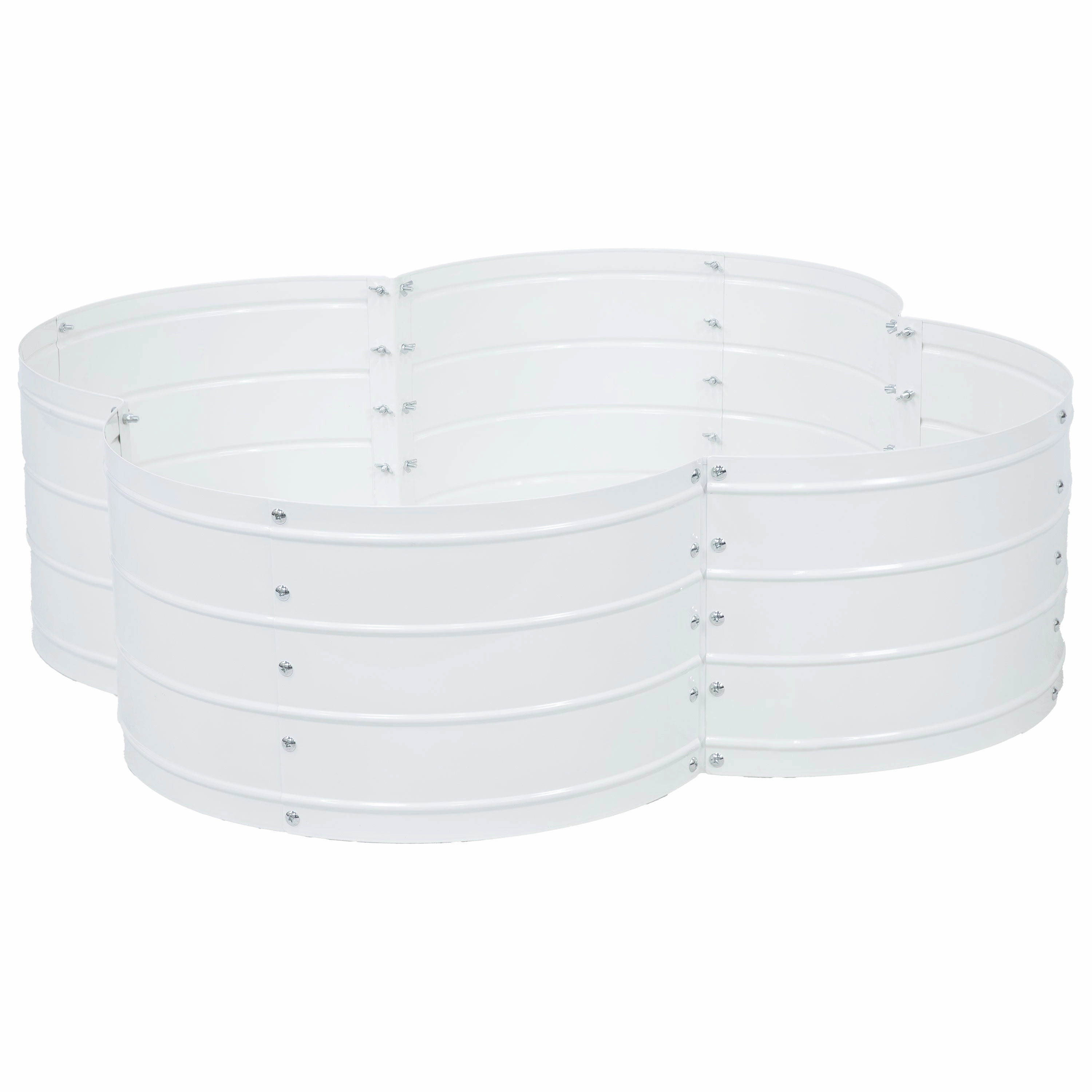 Sunnydaze 4-Leaf Clover-Shaped Galvanized Steel Raised Garden Bed