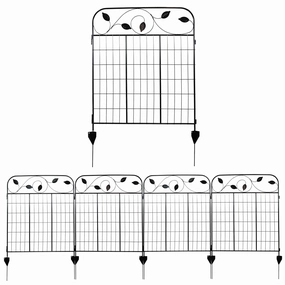Sunnydaze 4-Piece Winding Vines Garden Fence Panels - 10' Overall decorative outdoor planter box designs