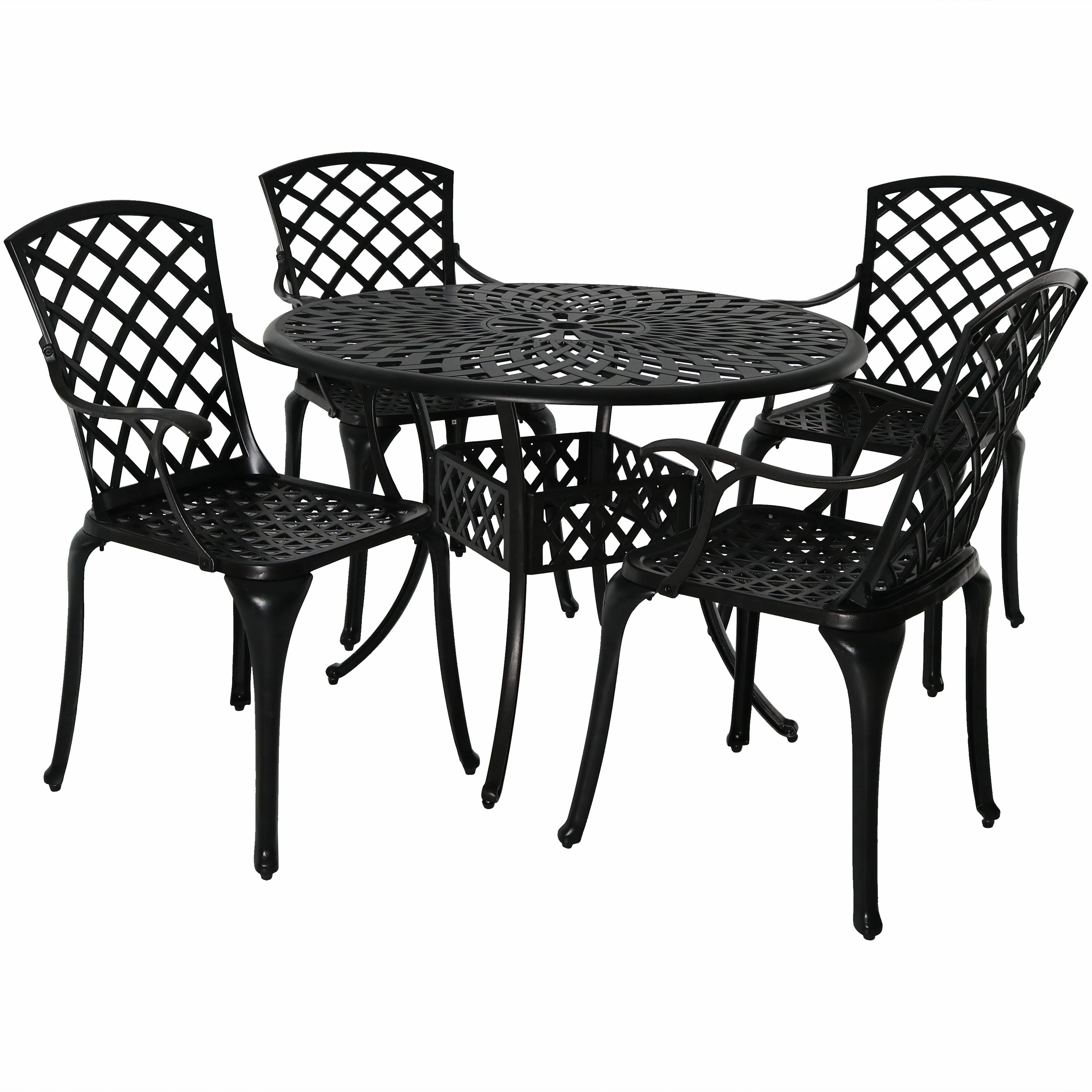 Sunnydaze 5-Piece Cast Aluminum Patio Furniture Setoutdoor patio furniture set