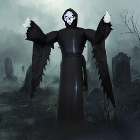 Sunnydaze 7 Grisly Grim Reaper Inflatable Halloween Decorationoutdoor garden decorative ornaments